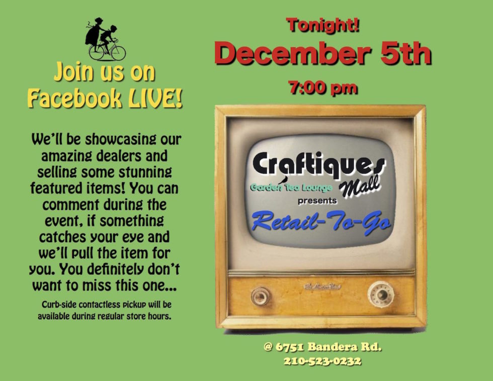 Retail To Go On Facebook Live Craftiques Mall San Antonio Vintage 